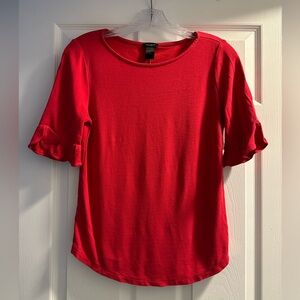 Ann Taylor Scarlet Short Sleeve Top